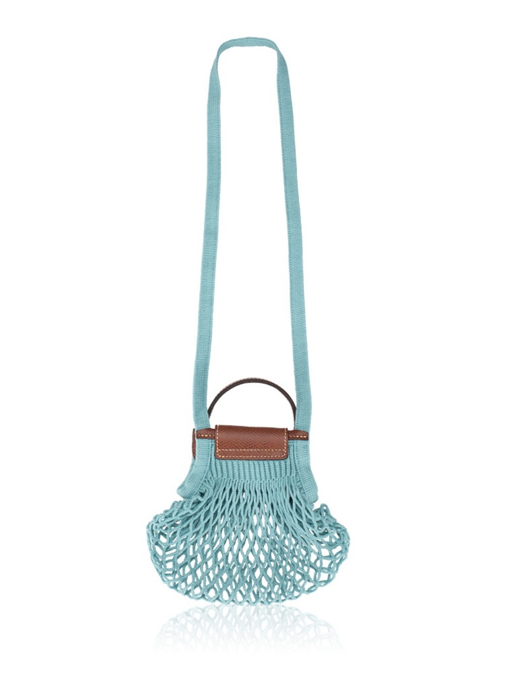 Longchamp Le Pliage Filet XS Mesh Crossbody Bag Lagoon NWOT - Picture 3 of 8